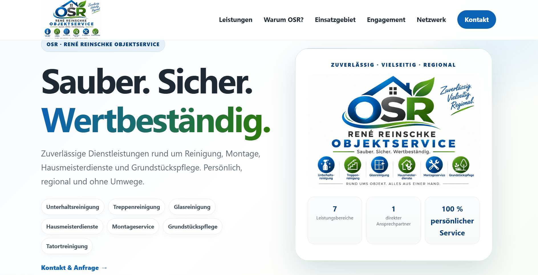 Website René Reinschke Objektservice